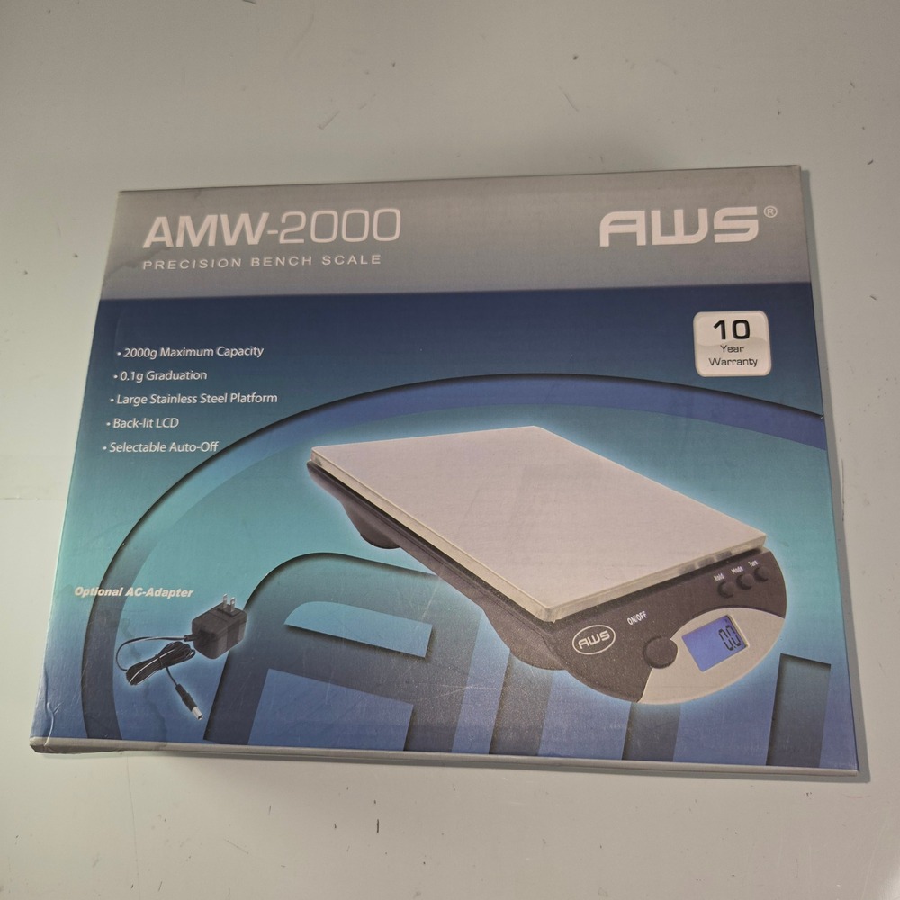 AWS AMW-2000 Precision Bench‎ Scale 2000g Max Capacity 0.1g Graduation LCD